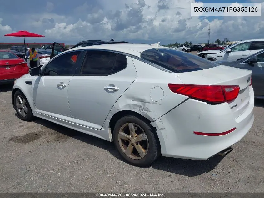 5XXGM4A71FG355126 2015 Kia Optima Lx