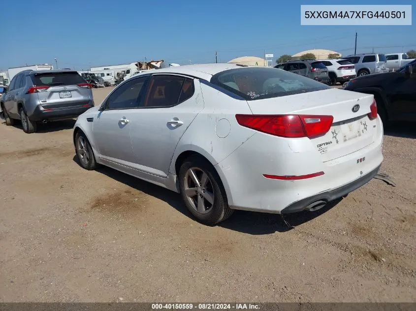 5XXGM4A7XFG440501 2015 Kia Optima Lx