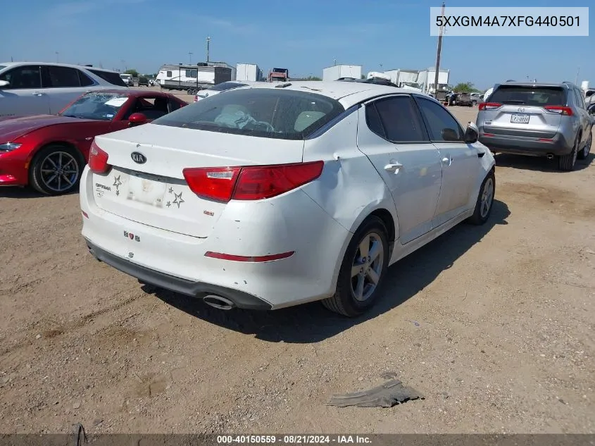 5XXGM4A7XFG440501 2015 Kia Optima Lx