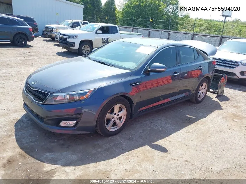 KNAGM4A75F5594020 2015 Kia Optima Lx