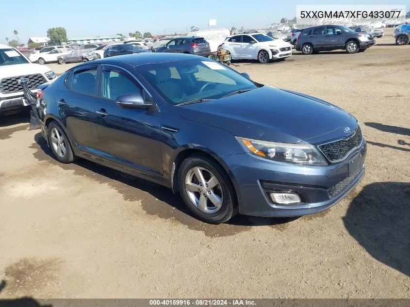 5XXGM4A7XFG433077 2015 Kia Optima Lx