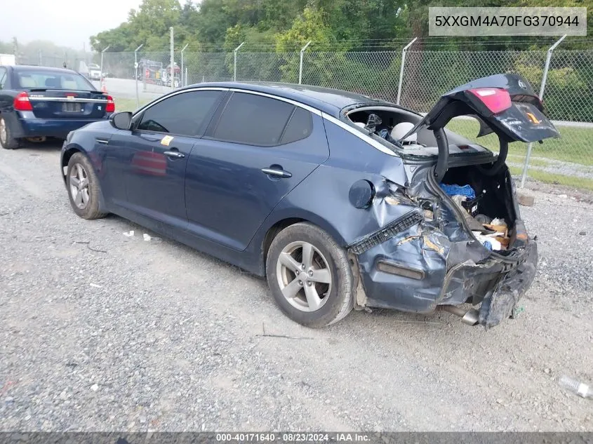 2015 Kia Optima Lx VIN: 5XXGM4A70FG370944 Lot: 40171640