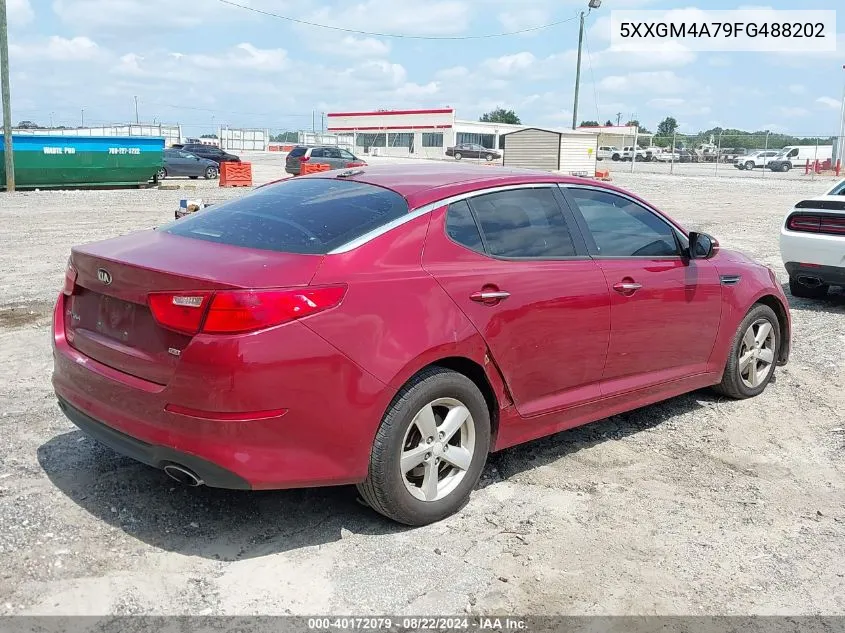 2015 Kia Optima Lx VIN: 5XXGM4A79FG488202 Lot: 40172079