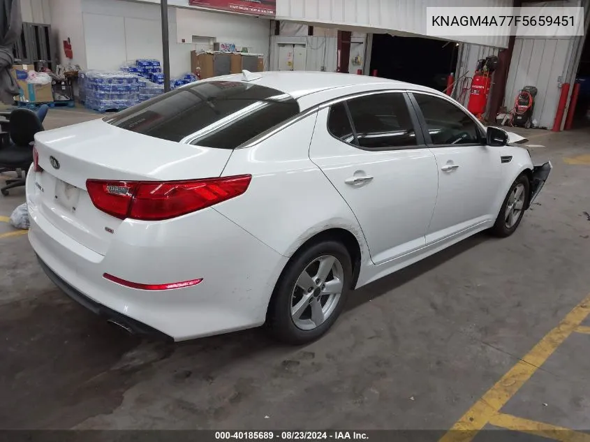 KNAGM4A77F5659451 2015 Kia Optima Lx