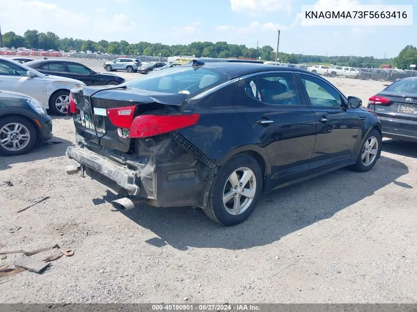 2015 Kia Optima Lx VIN: KNAGM4A73F5663416 Lot: 40190901