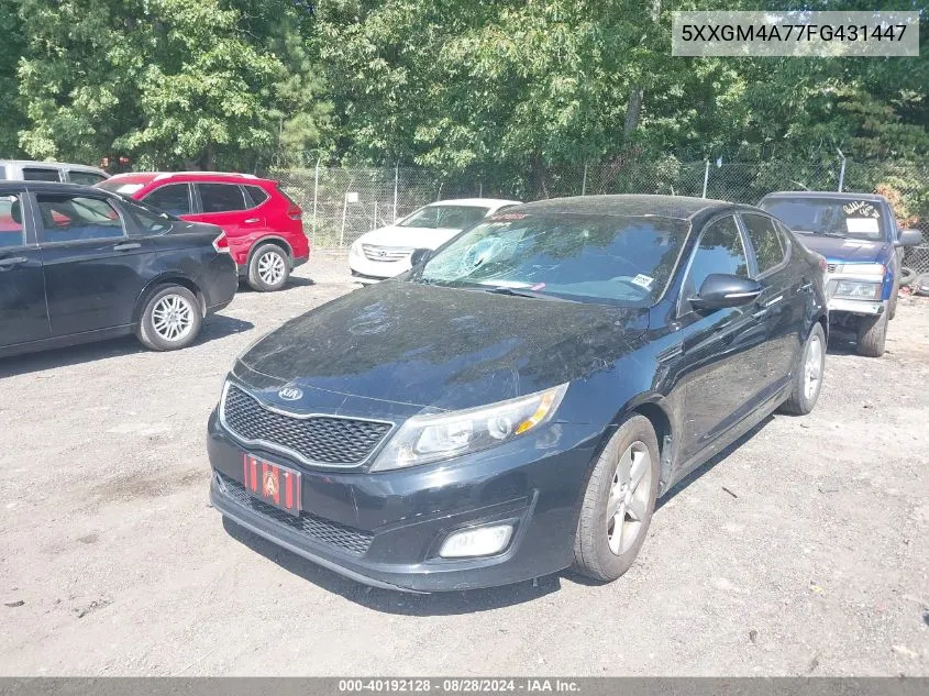 2015 Kia Optima Lx VIN: 5XXGM4A77FG431447 Lot: 40192128