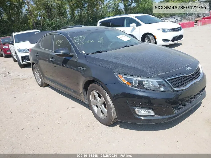 2015 Kia Optima Lx VIN: 5XXGM4A78FG422756 Lot: 40196248