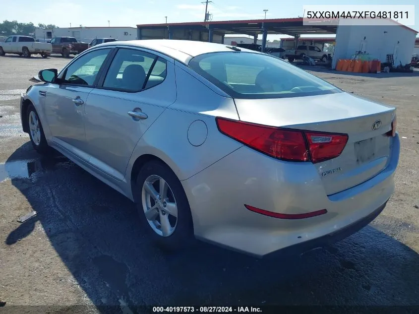 2015 Kia Optima Lx VIN: 5XXGM4A7XFG481811 Lot: 40197573