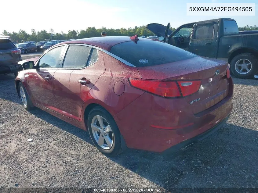 5XXGM4A72FG494505 2015 Kia Optima Lx