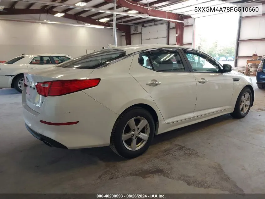 5XXGM4A78FG510660 2015 Kia Optima Lx