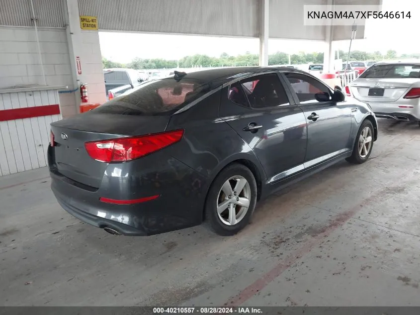 2015 Kia Optima Lx VIN: KNAGM4A7XF5646614 Lot: 40210557