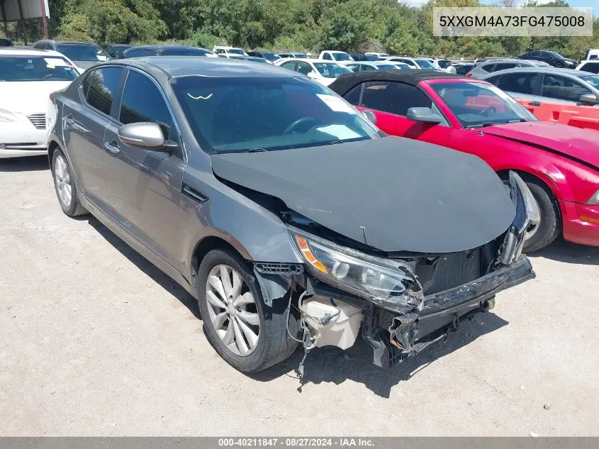 2015 Kia Optima Lx VIN: 5XXGM4A73FG475008 Lot: 40211847