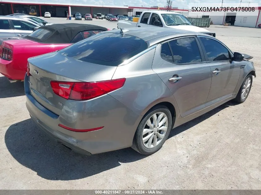 2015 Kia Optima Lx VIN: 5XXGM4A73FG475008 Lot: 40211847