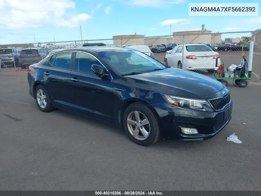 2015 Kia Optima Lx VIN: KNAGM4A7XF5662392 Lot: 40215206