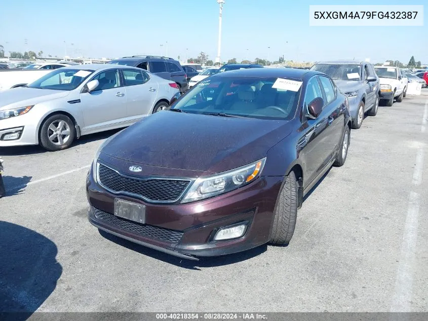 2015 Kia Optima Lx VIN: 5XXGM4A79FG432387 Lot: 40218354