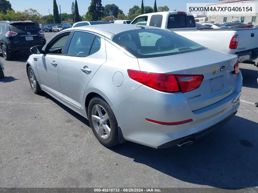 2015 Kia Optima Lx VIN: 5XXGM4A7XFG406154 Lot: 40218733