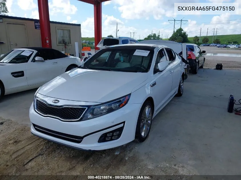 2015 Kia Optima Sxl Turbo VIN: 5XXGR4A65FG475150 Lot: 40218874