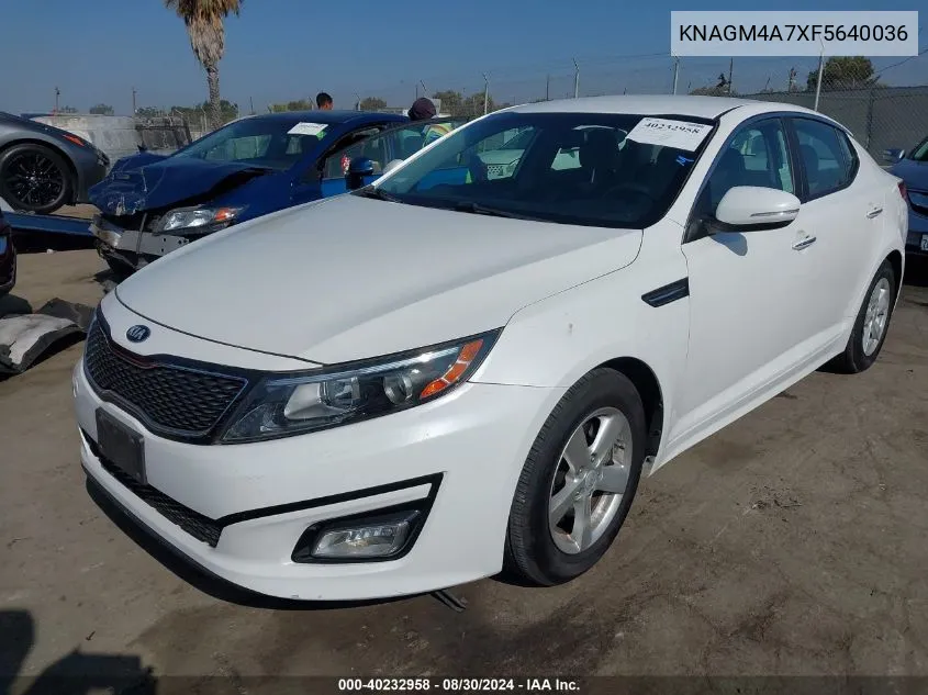 KNAGM4A7XF5640036 2015 Kia Optima Lx