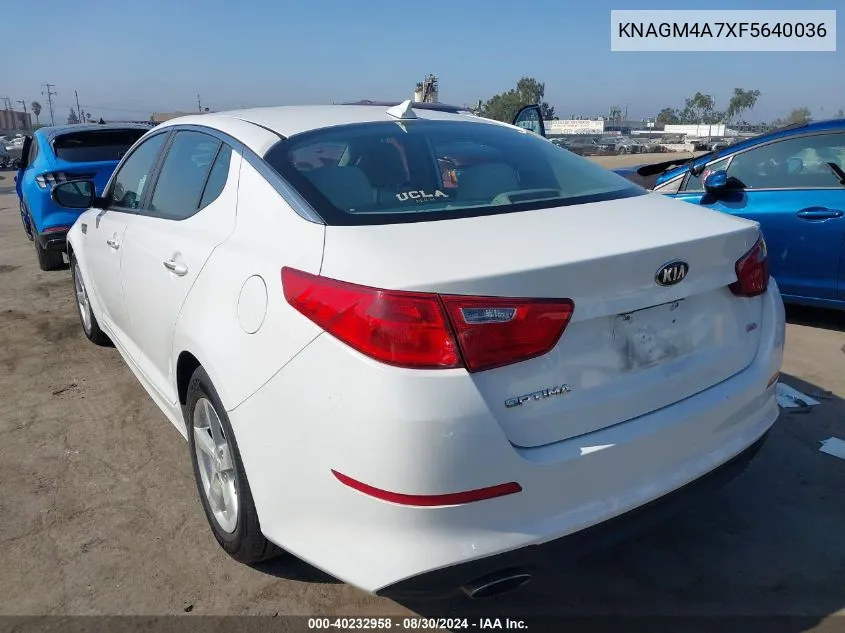 KNAGM4A7XF5640036 2015 Kia Optima Lx