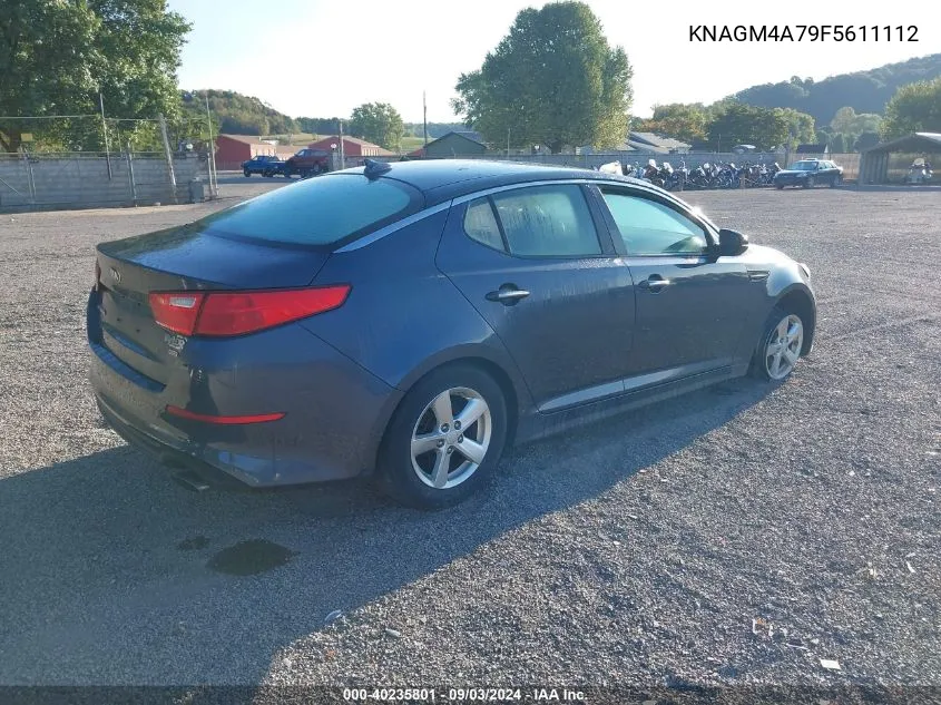 2015 Kia Optima Lx VIN: KNAGM4A79F5611112 Lot: 40235801