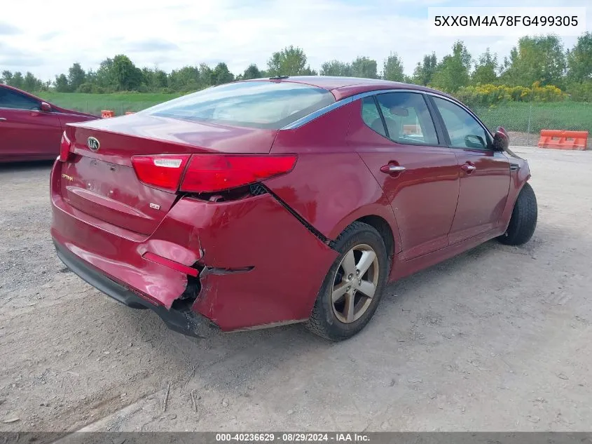 5XXGM4A78FG499305 2015 Kia Optima Lx