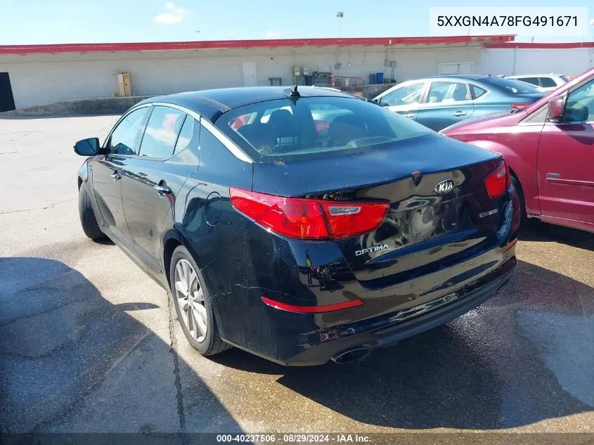 2015 Kia Optima Ex VIN: 5XXGN4A78FG491671 Lot: 40237506