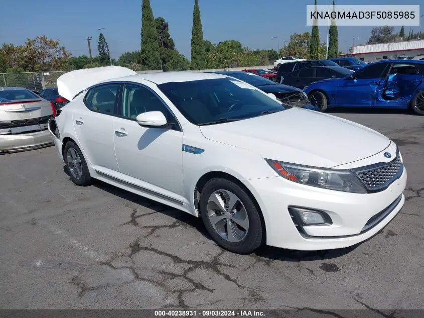 2015 Kia Optima Hybrid VIN: KNAGM4AD3F5085985 Lot: 40238931