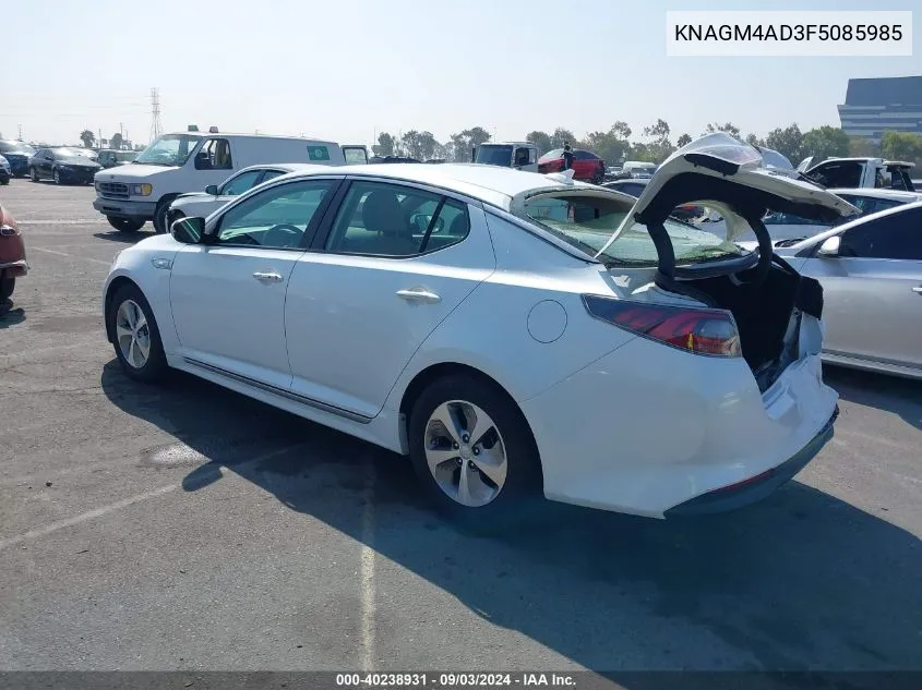 2015 Kia Optima Hybrid VIN: KNAGM4AD3F5085985 Lot: 40238931