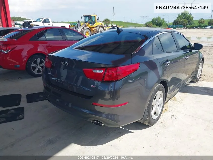 KNAGM4A73F5647149 2015 Kia Optima Lx