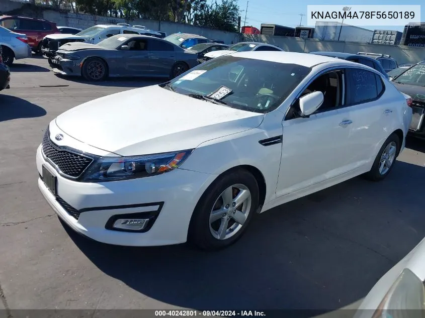 KNAGM4A78F5650189 2015 Kia Optima Lx