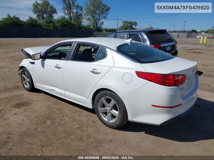 2015 Kia Optima Lx VIN: 5XXGM4A7XFG439820 Lot: 40250656