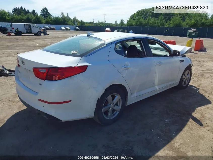 2015 Kia Optima Lx VIN: 5XXGM4A7XFG439820 Lot: 40250656