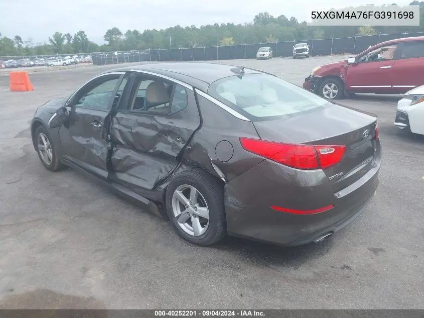 5XXGM4A76FG391698 2015 Kia Optima Lx