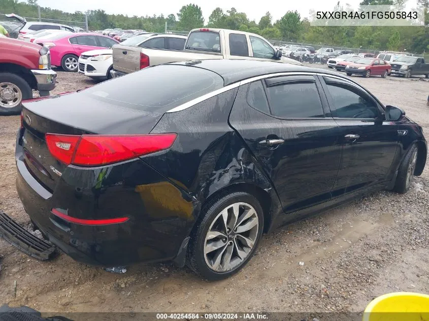 2015 Kia Optima Sx Turbo VIN: 5XXGR4A61FG505843 Lot: 40254584