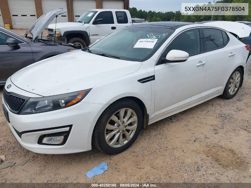 2015 Kia Optima Ex VIN: 5XXGN4A75FG378504 Lot: 40258160