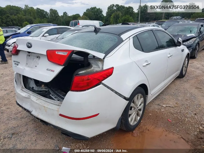 2015 Kia Optima Ex VIN: 5XXGN4A75FG378504 Lot: 40258160