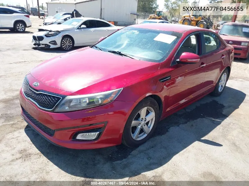 2015 Kia Optima Lx VIN: 5XXGM4A77FG456655 Lot: 40267467