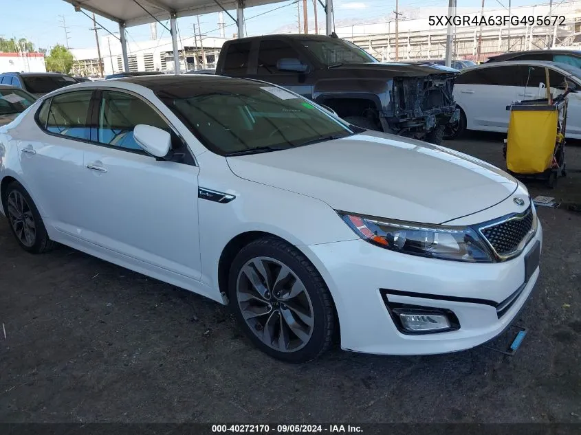 2015 Kia Optima Sx Turbo VIN: 5XXGR4A63FG495672 Lot: 40272170