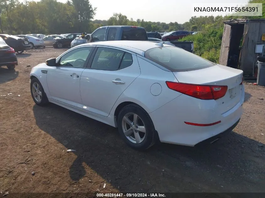 2015 Kia Optima Lx VIN: KNAGM4A71F5654391 Lot: 40281447