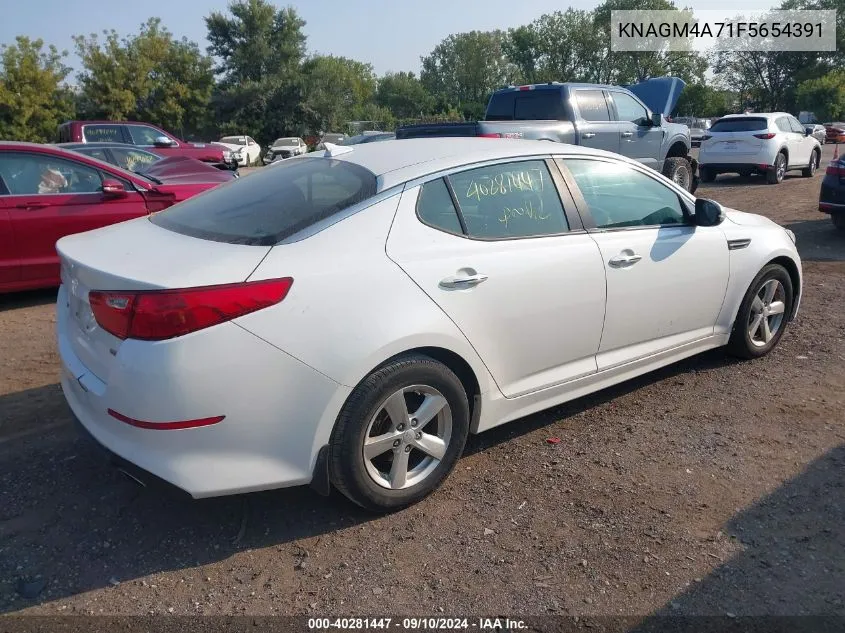 2015 Kia Optima Lx VIN: KNAGM4A71F5654391 Lot: 40281447