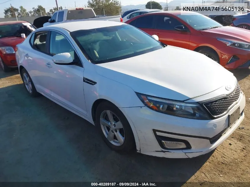 KNAGM4A74F5605136 2015 Kia Optima Lx