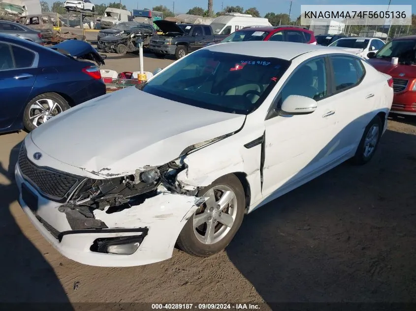 KNAGM4A74F5605136 2015 Kia Optima Lx