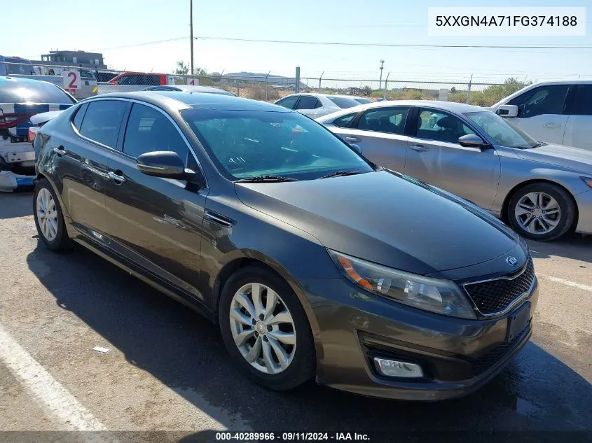 2015 Kia Optima Ex VIN: 5XXGN4A71FG374188 Lot: 40289966