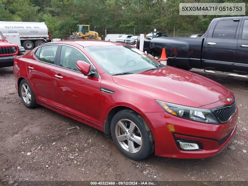 5XXGM4A71FG516753 2015 Kia Optima Lx