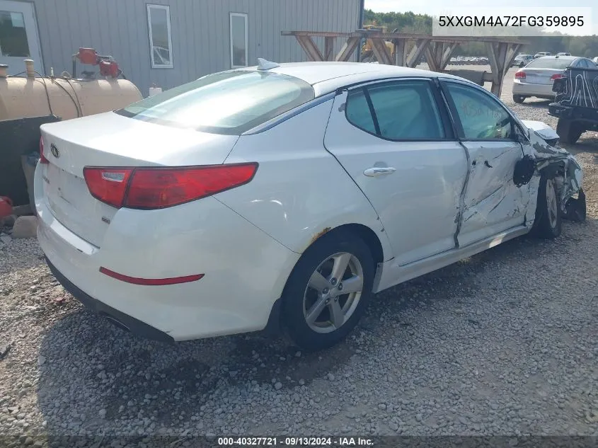 2015 Kia Optima Lx VIN: 5XXGM4A72FG359895 Lot: 40327721