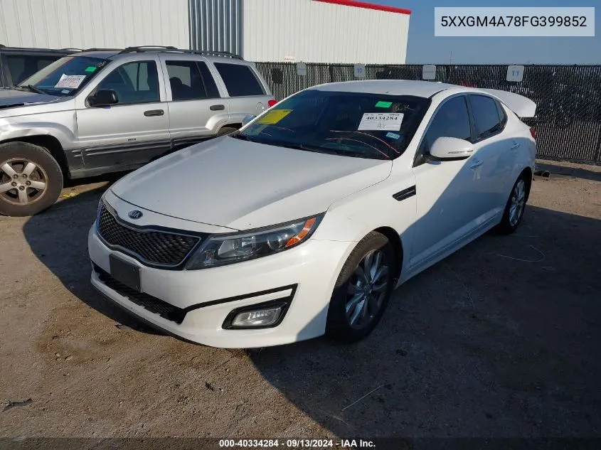 2015 Kia Optima Lx VIN: 5XXGM4A78FG399852 Lot: 40334284