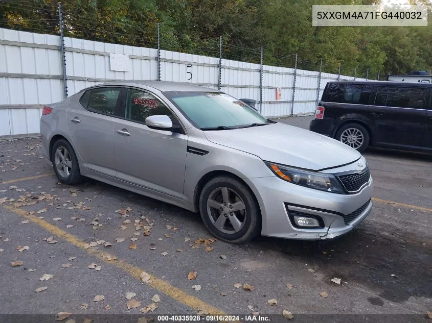 2015 Kia Optima Lx VIN: 5XXGM4A71FG440032 Lot: 40335928