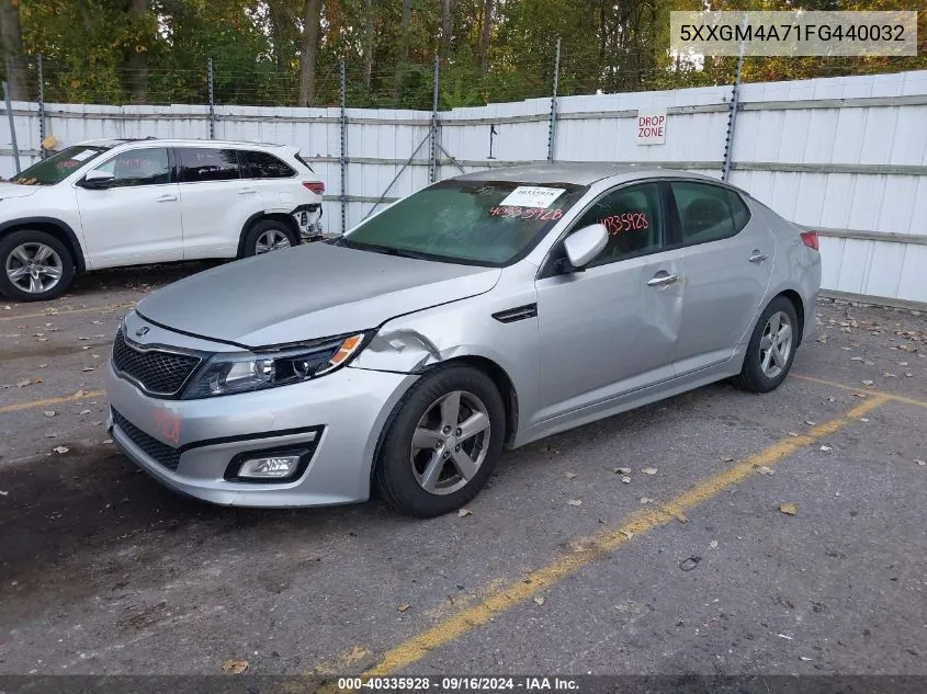 5XXGM4A71FG440032 2015 Kia Optima Lx