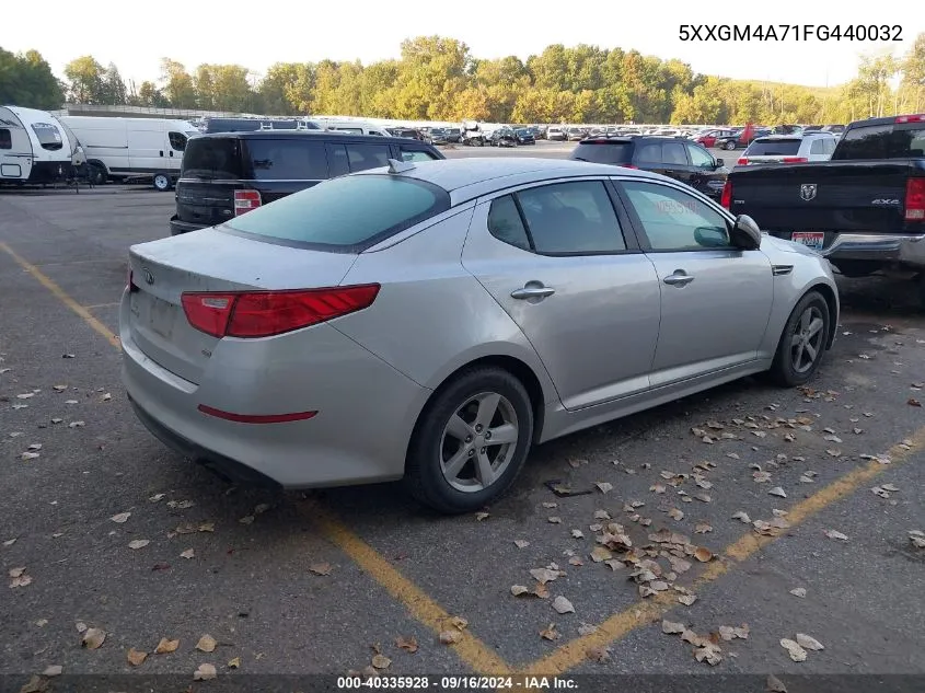 5XXGM4A71FG440032 2015 Kia Optima Lx