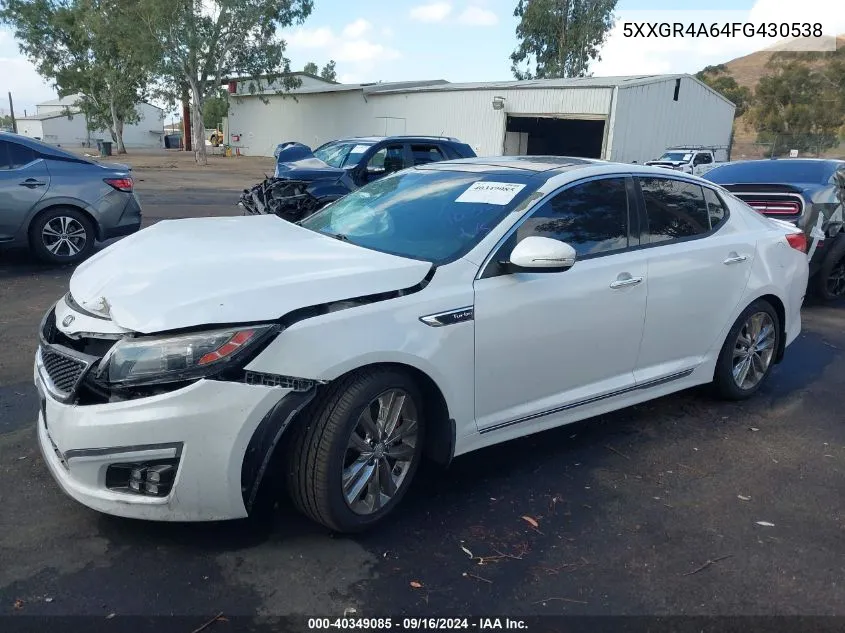 2015 Kia Optima Sxl Turbo VIN: 5XXGR4A64FG430538 Lot: 40349085